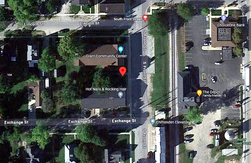 aerial map Grant Theater, Grant